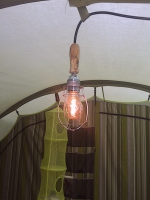 Cage worklamp in tent Nummer34.com