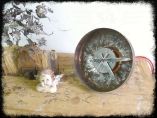 industrial metal clock rural